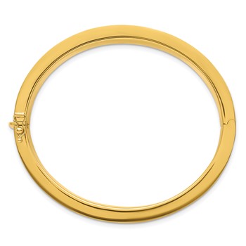 Herco 14K Polished Flat 15.8mm Hinged Bangle — alternate view