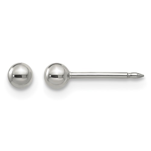Inverness Stainless Steel Polished 3mm Ball Short Post Earrings