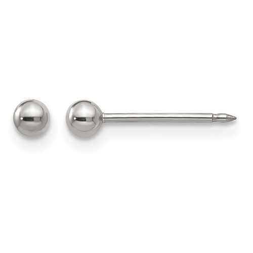 Inverness Stainless Steel Polished 3mm Ball Post Earrings