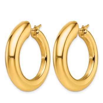 Herco 14K Polished Graduated Round Hoop Earrings — alternate view