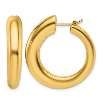 Herco 14K Polished Graduated Round Hoop Earrings