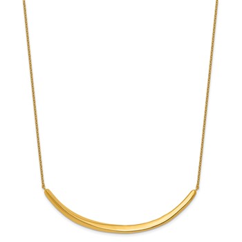 Herco 14K Polished Twisted Bar 16 Inch with 2 Inch Extension Necklace — alternate view