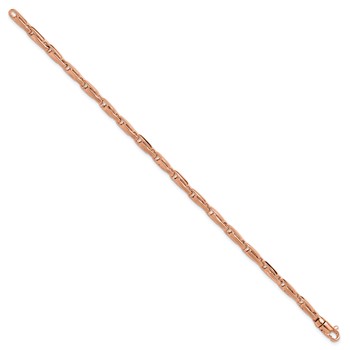 Herco 14K Rose Gold Polished Solid 3.75mm Fancy Elongated Link 8.5 Inch Chain Bracelet — alternate view
