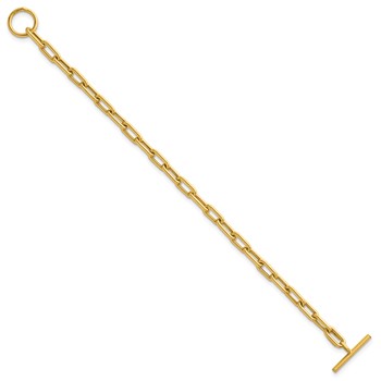 Herco 14K Polished Paperclip Link 7.5 inch Toggle Bracelet — alternate view