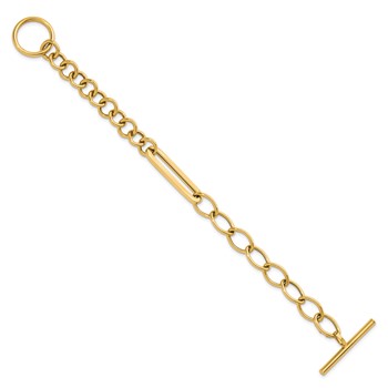 Herco 14K Polished Fancy Link 7.5 inch Toggle Bracelet — alternate view