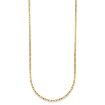 Herco 14K Polished and Diamond-cut 1.2mm Solid Flat Oval Link 22 Inch Chain