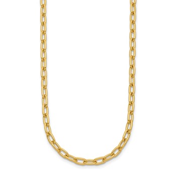 Herco 14K Polished 3.6mm Solid Oval Link Cable 22 Inch Chain