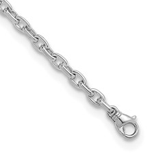 Herco 14K White Gold Polished 15x7mm Medium Fancy Lobster Clasp - HERCO