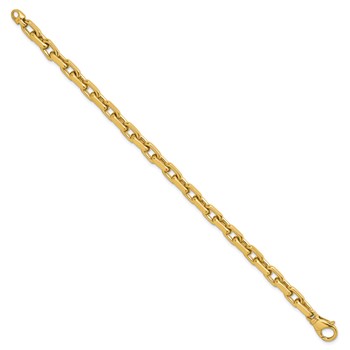 Herco 18K Polished Solid 6.2mm Flat Edge Cable 9 Inch Chain Bracelet — alternate view