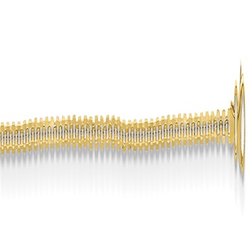 Herco 14K Polished and Diamond-cut 1.6mm Solid Flat Oval Link 16 Inch Chain — alternate view