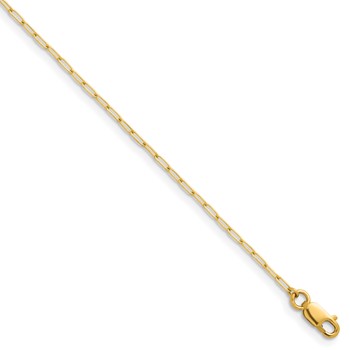 Herco 14K Polished 1.4mm Solid Flat Oval Link 22 Inch Chain