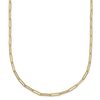 Herco 14K 1.7mm Solid Paperclip Link 14 Inch with 2 Inch Extension Chain