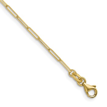 Herco 14K 1.7mm Solid Paperclip Link 7 Inch Chain Bracelet