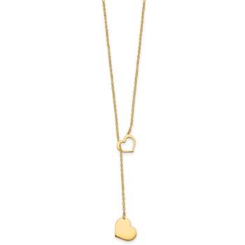 Herco 14K Gold Necklace Heart & Heart — alternate view