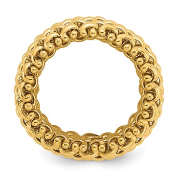 Herco 14K Polished 9.5mm Mesh Ring — alternate view
