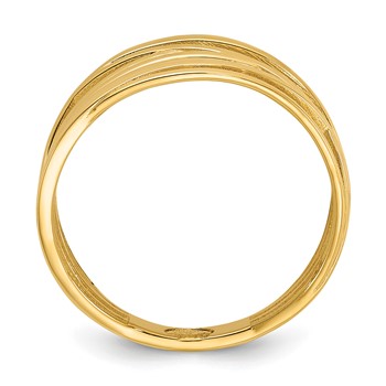 Herco 14K Polished Criss Cross Ring — alternate view
