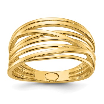 Herco 14K Polished Criss Cross Ring