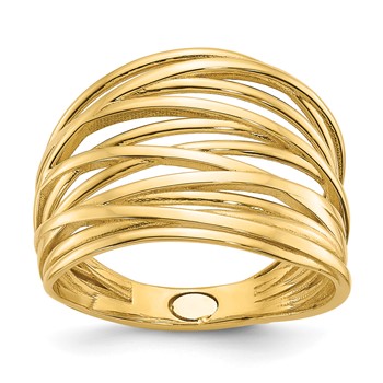 Herco 14K Polished Criss Cross Ring