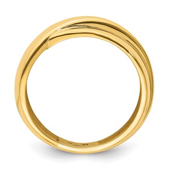 Herco 14K Polished Wide Criss Cross Ring — alternate view