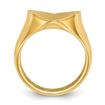 Herco 14K Polished Heart Signet Size 5 Ring — alternate view
