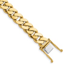Image of Herco 14K Polished Solid 9.5mm Curb Chain (Per Inch)