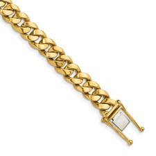Image of Herco 18K Polished Solid 8.2mm Curb Chain (Per Inch)