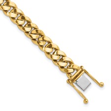 Image of Herco 14K Polished Solid 8.2mm Curb 7.5 Inch Chain Bracelet