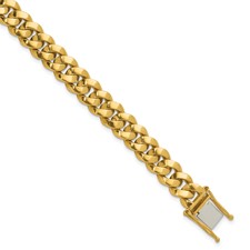 Image of Herco 14K Polished Solid 9.5mm Curb Chain (Per Inch)