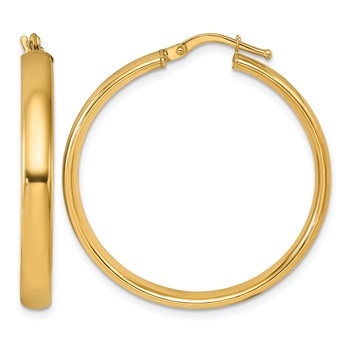 Herco 14K Gold Smooth Hoops 30mm In.D.