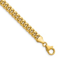 Image of Herco 14K Polished 6.0mm Semi-Solid Domed Miami Curb 20 Inch Chain