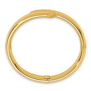 Herco 14K Polished Bypass Hinged Bangle — alternate view