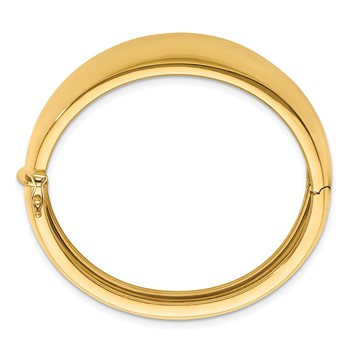 Herco 14K Polished Wide 29.5mm Tapered Hinged Bangle — alternate view