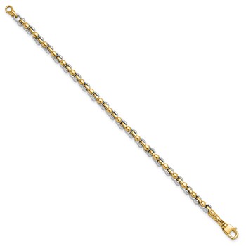 Herco 14K Two-tone Polished Fancy 5.7mm Link Bracelet — alternate view