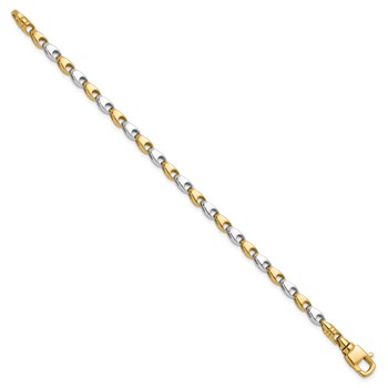 Herco 14K Two-tone Polished Fancy Teardrop Link Bracelet — alternate view