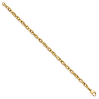 Herco 14K Polished Fancy 4.8mm Notched Cable Chain Bracelet — alternate view