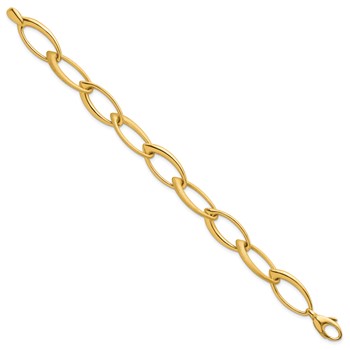 Herco 14K Polished and Satin Fancy Link Bracelet — alternate view