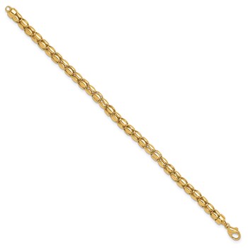 Herco 14K Polished Fancy Oval Barrel Link Bracelet — alternate view