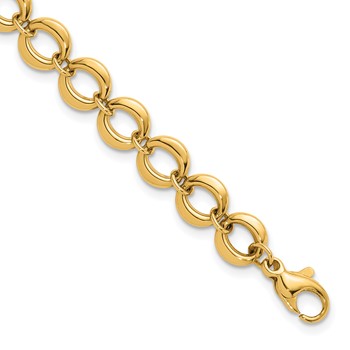 Herco 14K Polished Round Link Bracelet