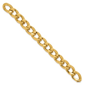 Herco 14K Polished Square Tube Oval Link Bracelet — alternate view