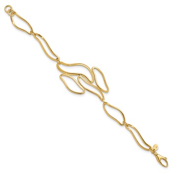 Herco 14K Polished Solid Fancy Contemporary Link Bracelet — alternate view