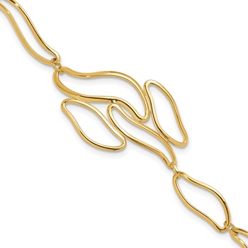 Herco 14K Polished Solid Fancy Contemporary Link Bracelet