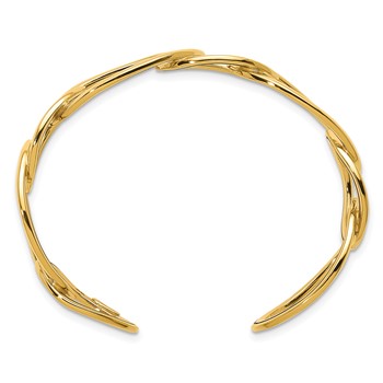 Herco 14K Polished Oval Link Cuff Bangle — alternate view