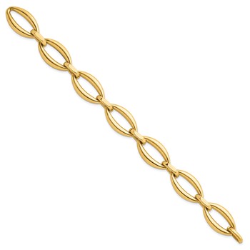 Herco 14K Polished Fancy Oval Link Bracelet — alternate view
