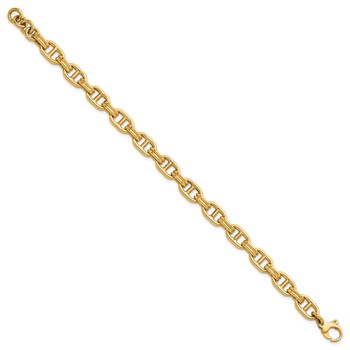 Herco 14K Polished 8.0mm Fancy Anchor Link 7.5 Inch with .5 Inch Extension Bracelet — alternate view