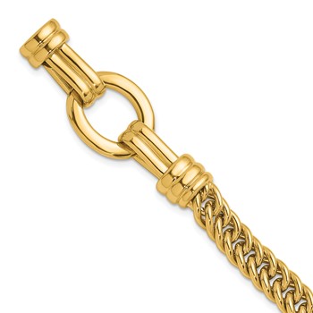 Herco 14K Polished Fancy Oval and Curb Link Bracelet