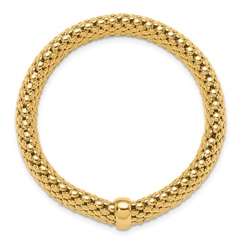 Herco 14K Polished Popcorn Mesh Slip On Stretch Bracelet — alternate view