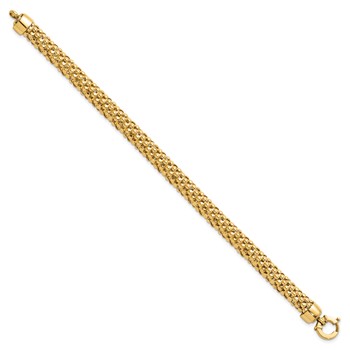 Herco 14K Polished 8mm Popcorn Mesh Bracelet — alternate view