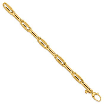 Herco 14K Polished 9.0mm Flat Elongated Link 8 Inch Bracelet — alternate view