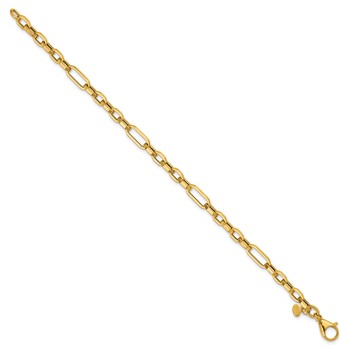 Herco 14K Polished 5.0mm Hexagonal Mixed Link 7.5 Inch Bracelet — alternate view
