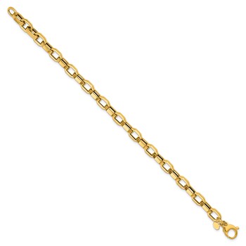 Herco 14K Polished 5.85mm Hexagonal Link 7.5 Inch Bracelet — alternate view